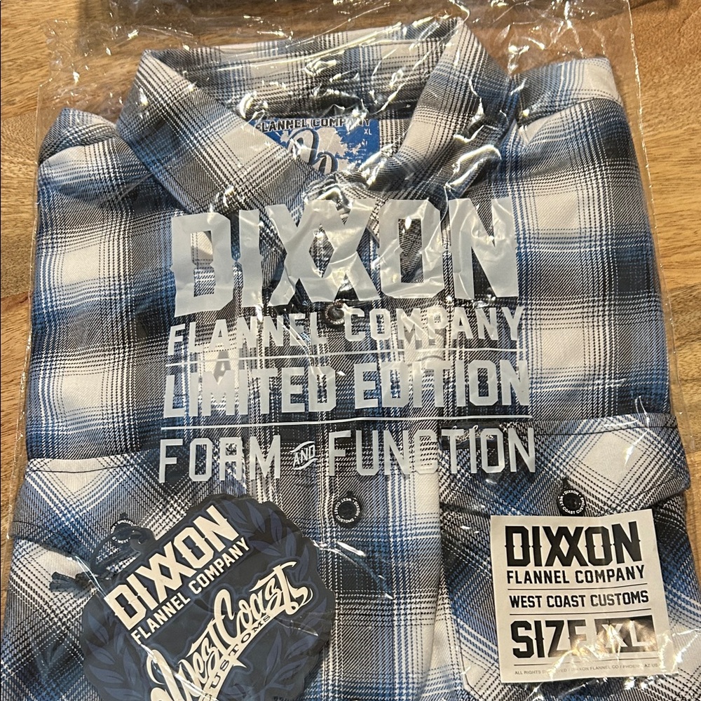 Dixxon Blue and White Plaid Men's Shirt